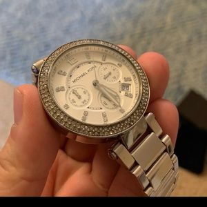 Beautiful Michael Kora watch W/Swavorski crystals